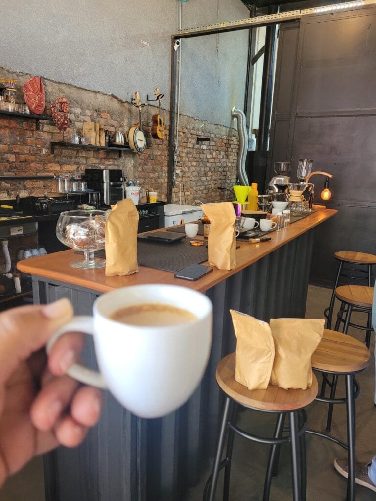 Specialty coffee served in a studio at the Bhering Factory