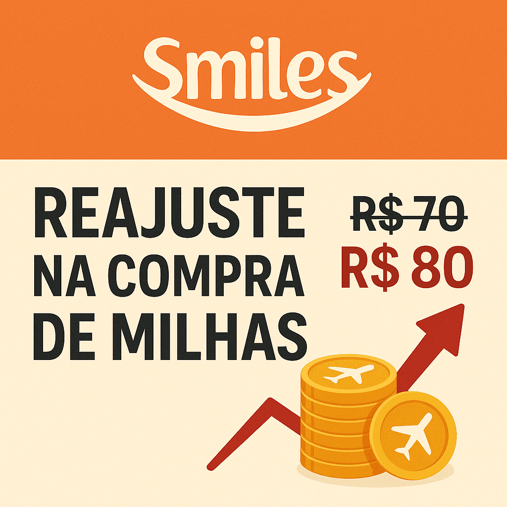Smiles reajuste compra milhas