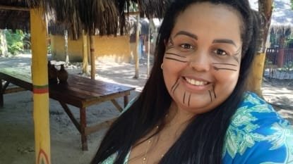 indígenas Pataxó em cerimônia na Reserva da Jaqueira em Porto Seguro