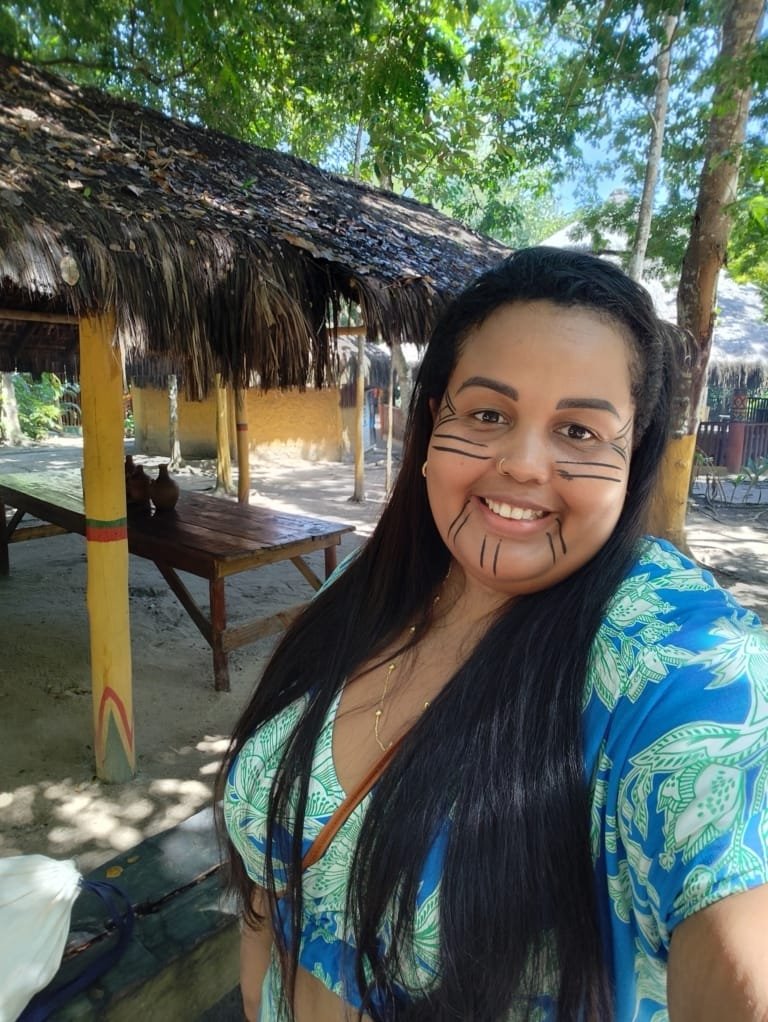 indígenas Pataxó em cerimônia na Reserva da Jaqueira em Porto Seguro