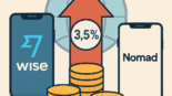 Infográfico representando o aumento do IOF em transações internacionais com plataformas digitais como Wise e Nomad