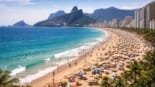 Best beaches in Rio de Janeiro featuring Copacabana, Ipanema, and Leblon with Sugarloaf Mountain in the background