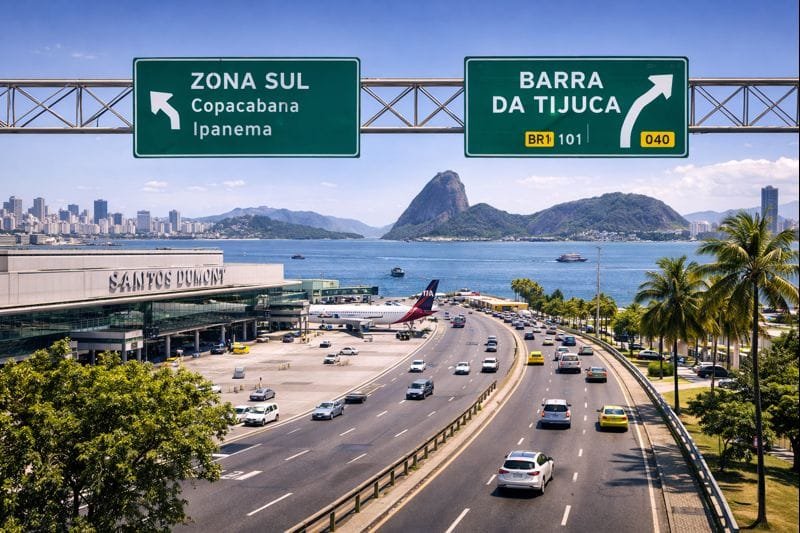 Como ir do Aeroporto Santos Dumont para hotéis do Rio de Janeiro
