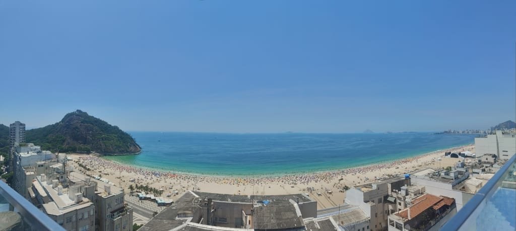 Vista de Copacabana e Leme no Rio de Janeiro