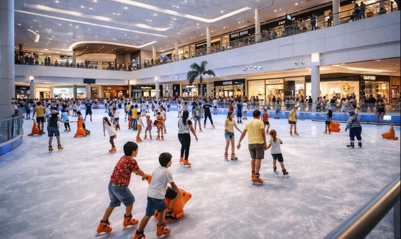 ice skating at ParkShopping Jacarepaguá
