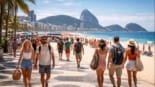 Tourists walking near Copacabana beach in Rio de Janeiro, highlighting common travel situations visitors should be aware of