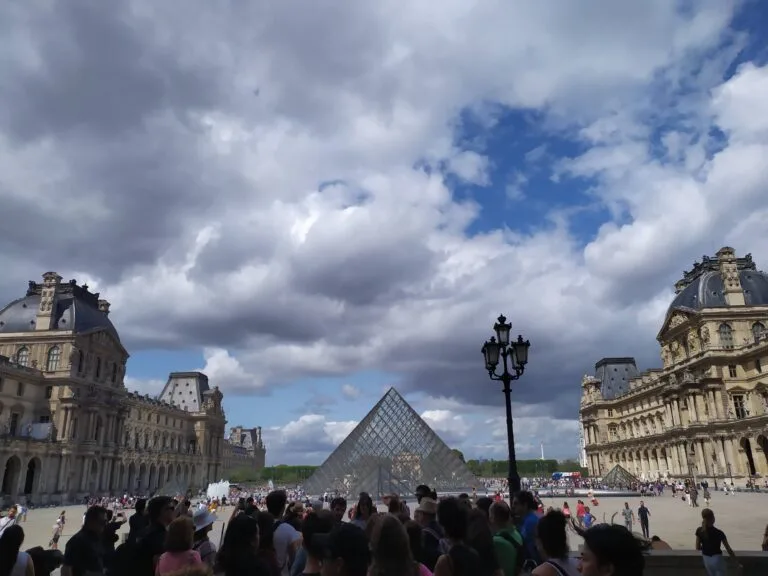 Europa: Guia Completo 2026 — Roteiros, Quanto Custa, Onde Ficar e Planejamento de Viagem 13 Museu do Louvre em Paris com a pirâmide de vidro no centro – guia completo de viagem para Paris e pela Europa