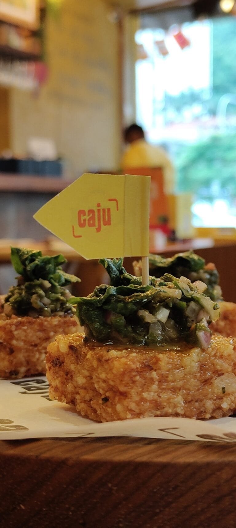 petisco espinafraram o bacalhau caju gastrobar comida di buteco 2026 dadinho de tapioca com bacalhau e espinafre