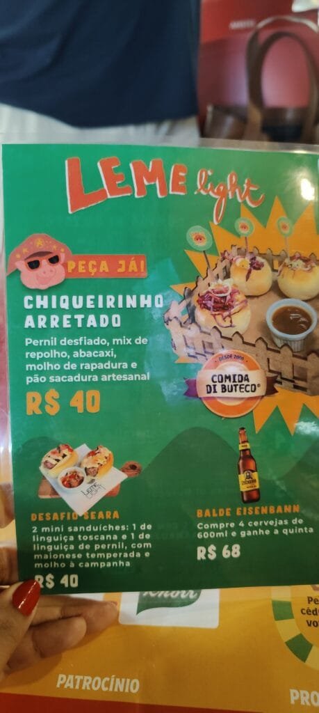 petisco chiqueirinho arretado do leme light comida di buteco rio de janeiro
