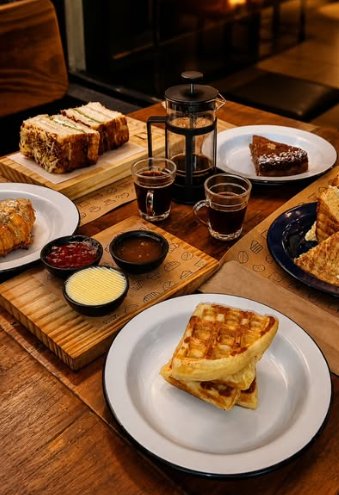 Dianna Bakery en Tijuca: ¿vale la pena? Menú, precios y nuestra experiencia 5 Mesa con cafés y dulces artesanales de Dianna Bakery en Tijuca